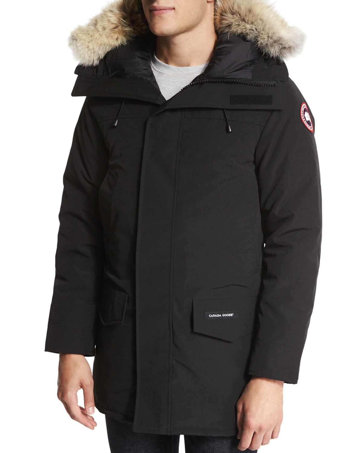Canada goose Langford Parka With Fur-trimmed Hood in Black for Men | Lyst