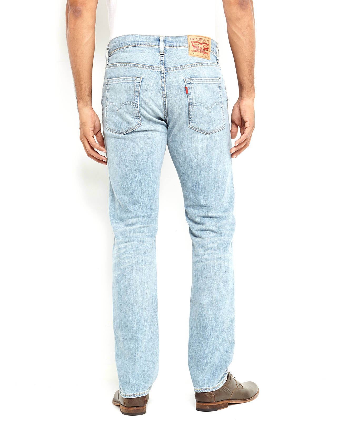 Levi's 513 Slim Straight Jeans in Blue for Men (Light Wash) | Lyst