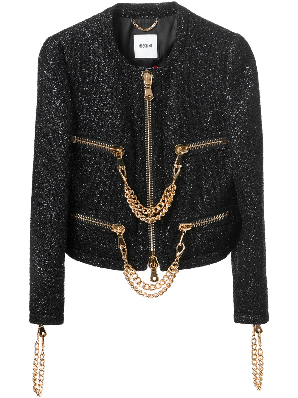 h&m moschino leather jacket