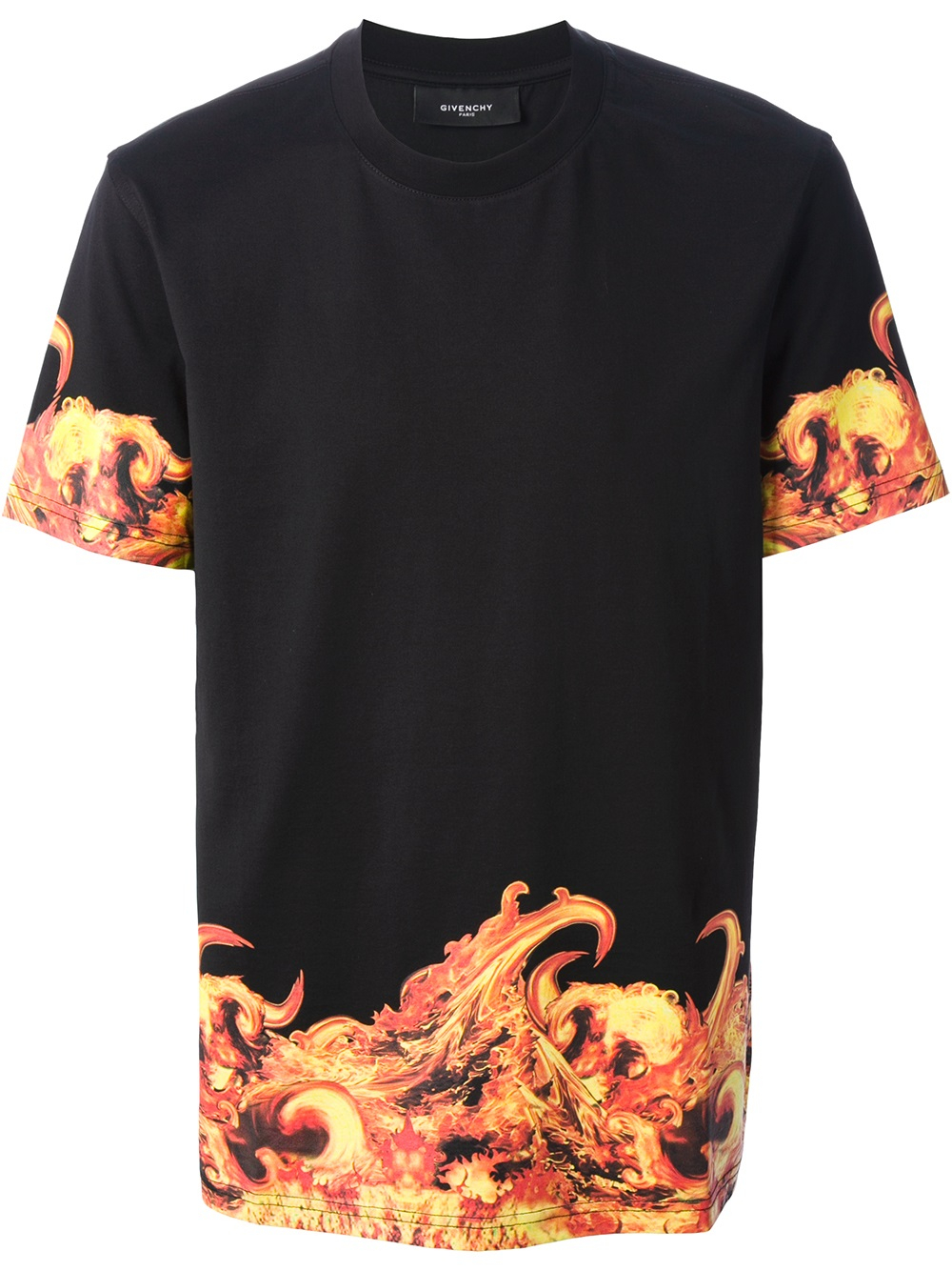 Givenchy Flame Print Tshirt in Black 