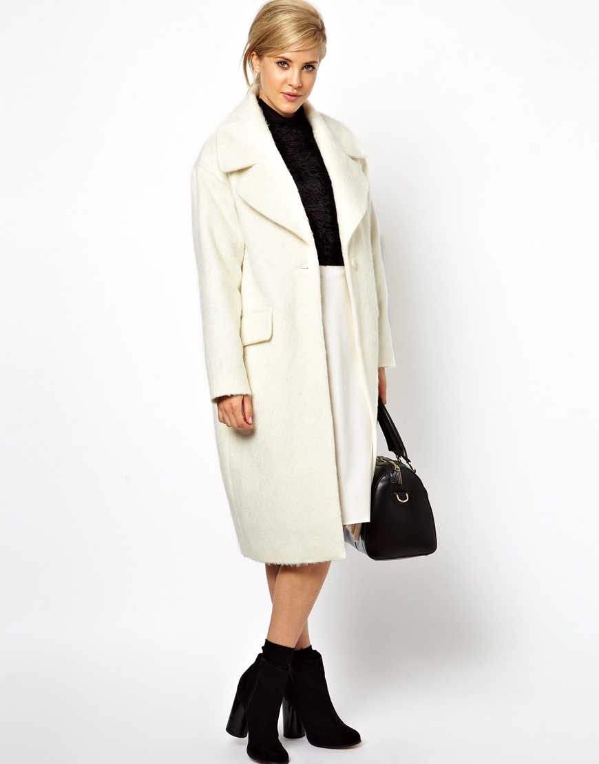 asos white coat