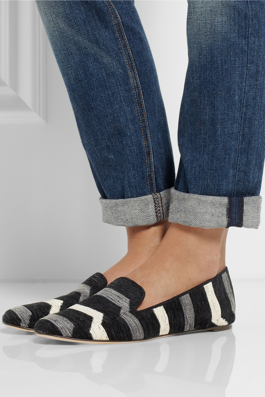 j crew velvet flats