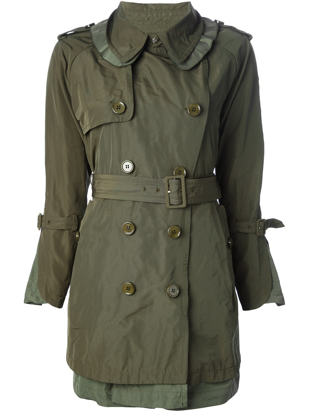 Lyst - Moncler Durenne Trench Coat in Green