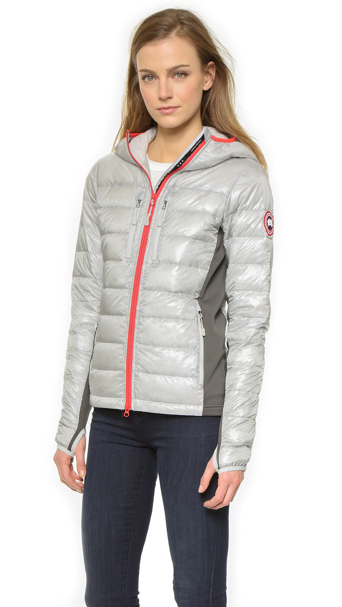 Canada Goose Hybridge Lite Hooded Jacket - Silverbirch/Torch in Canada Goose Hybridge Lite Hooded Jacket - Silverbirch/Torch in