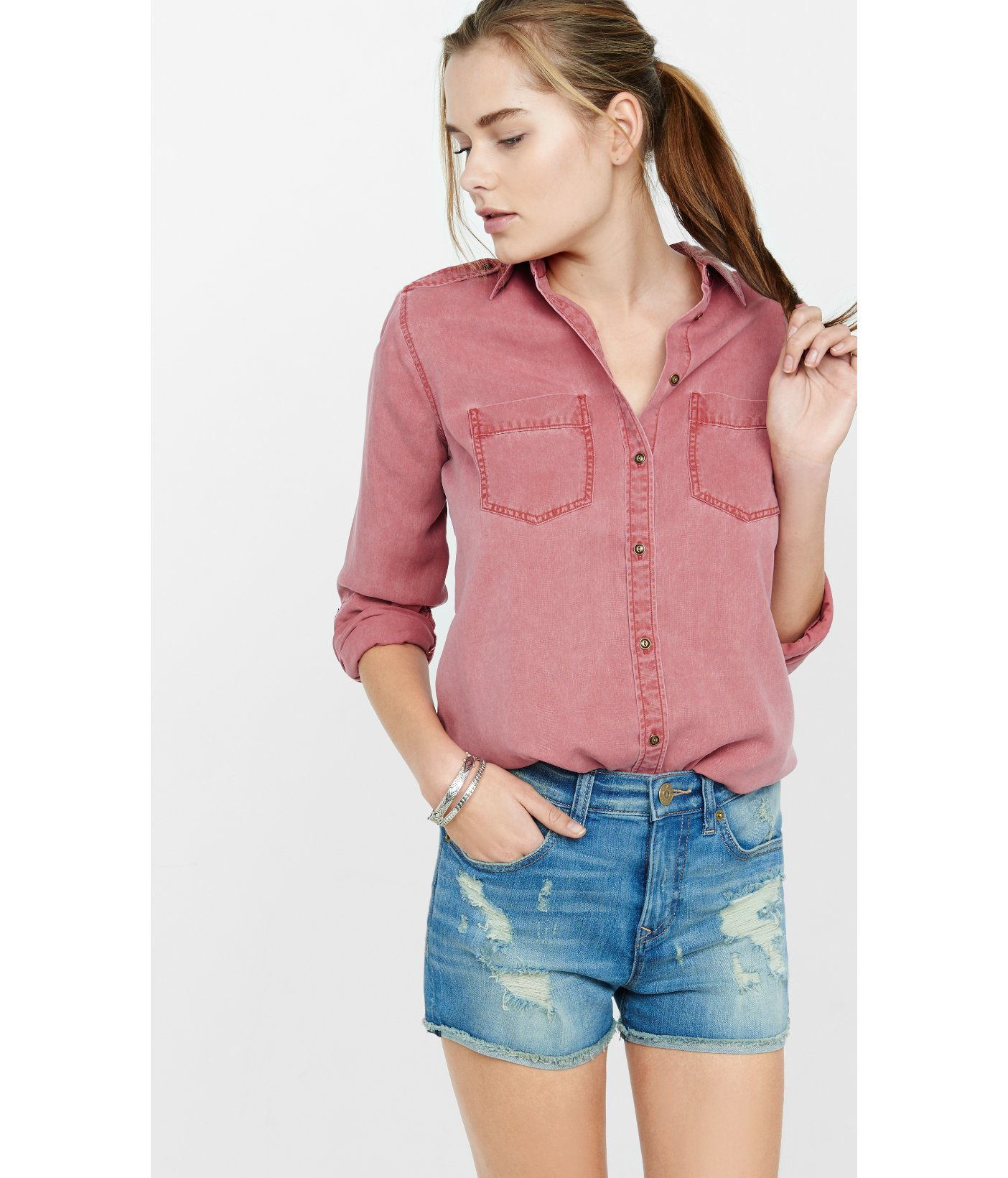 express denim shirt womens