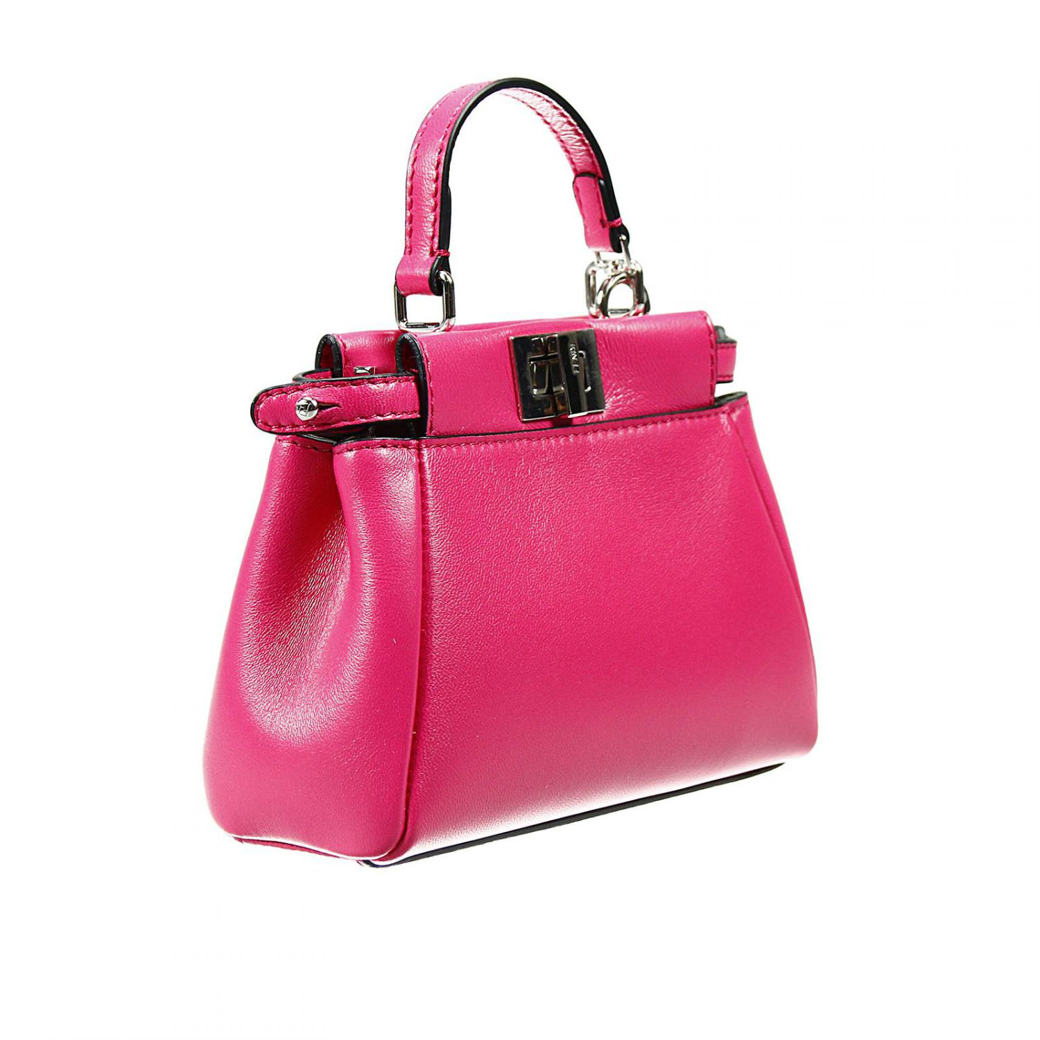 Lyst - Fendi Handbag Leather With Shoulder Micro Peekaboo Bag in Pink