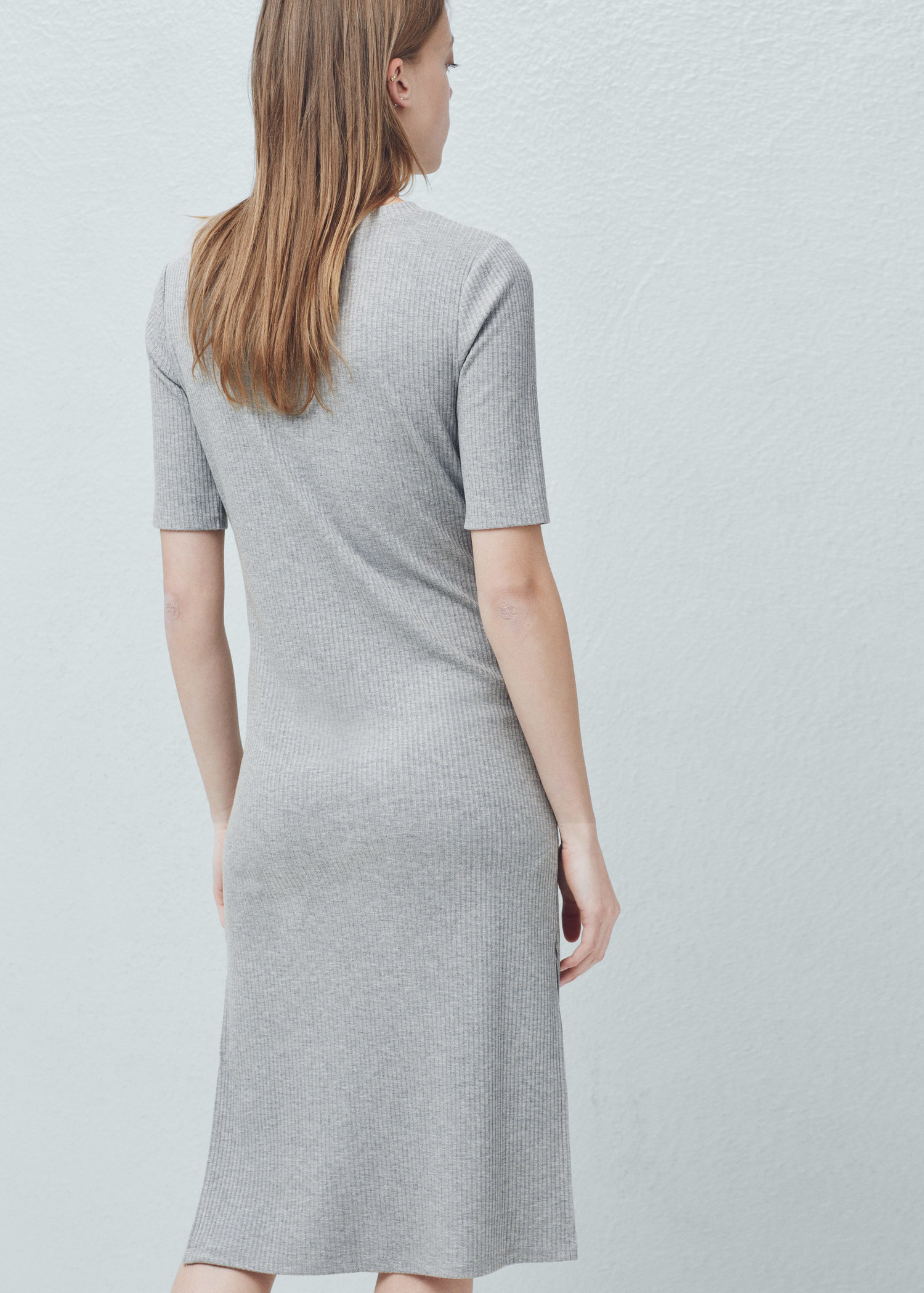 mango ribbed long dress