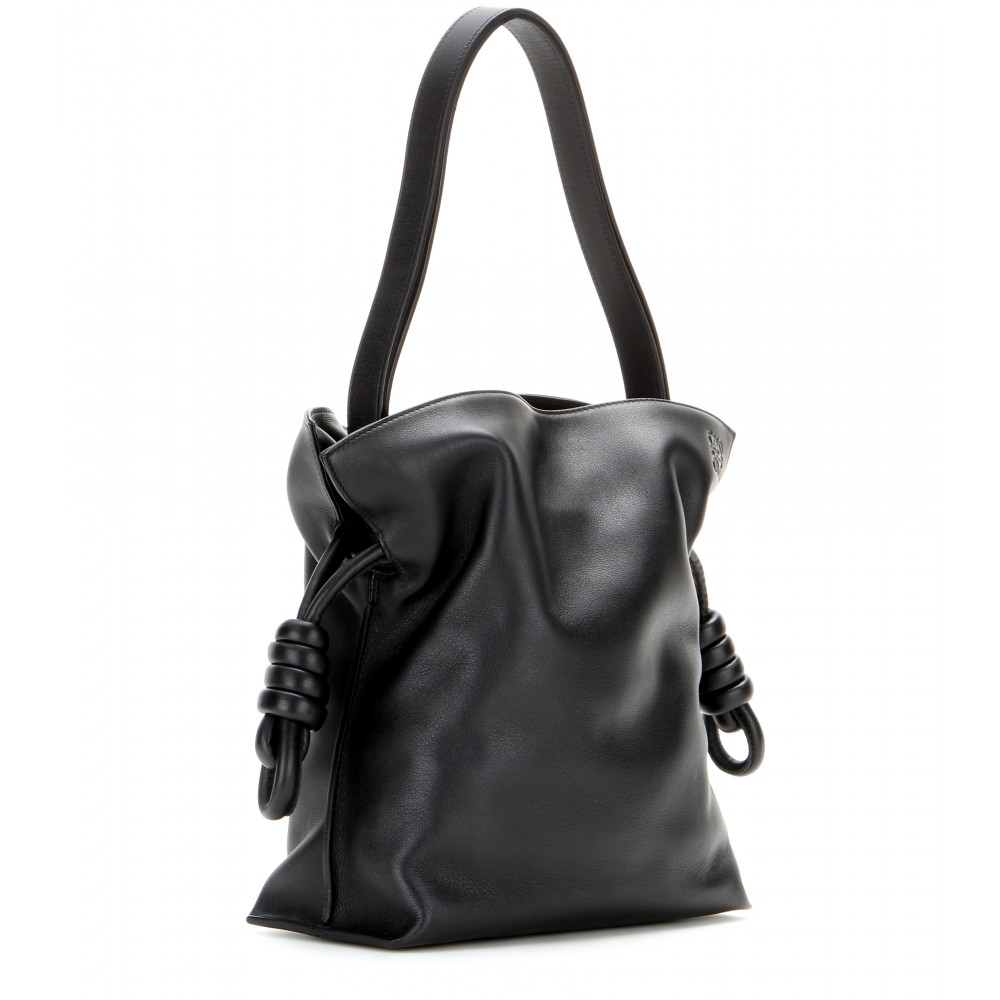 Loewe Heel Small Leather Shoulder Bag In Black IUCN Water