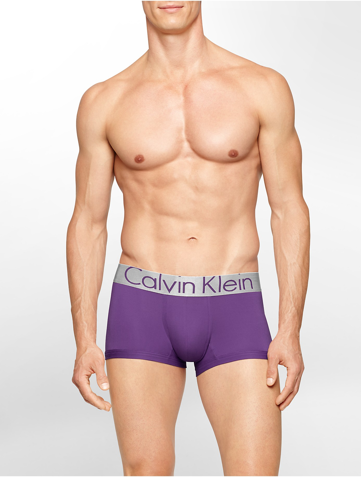 Calvin Klein Underwear Steel Micro Low-rise Trunk in Purple for Men | Lyst
