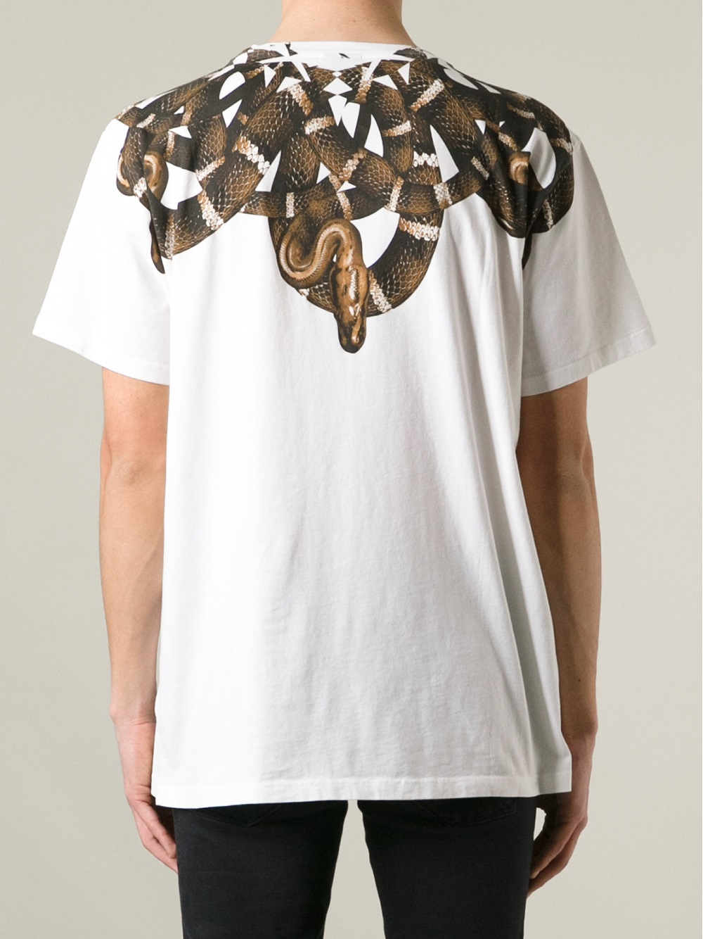 Marcelo Burlon Snake Print Tshirt in White for Men - Lyst