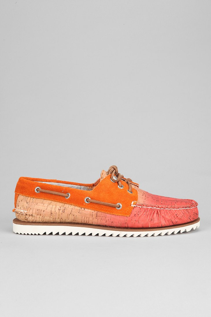 Orange sperry boat shoes sale