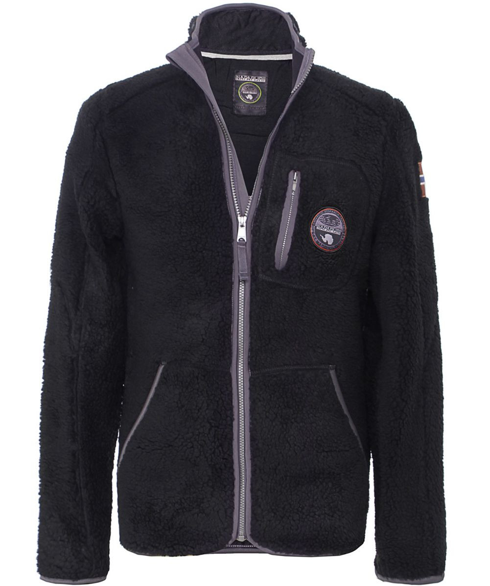 Lyst - Napapijri Yupik Fleece Jacket in Black for Men