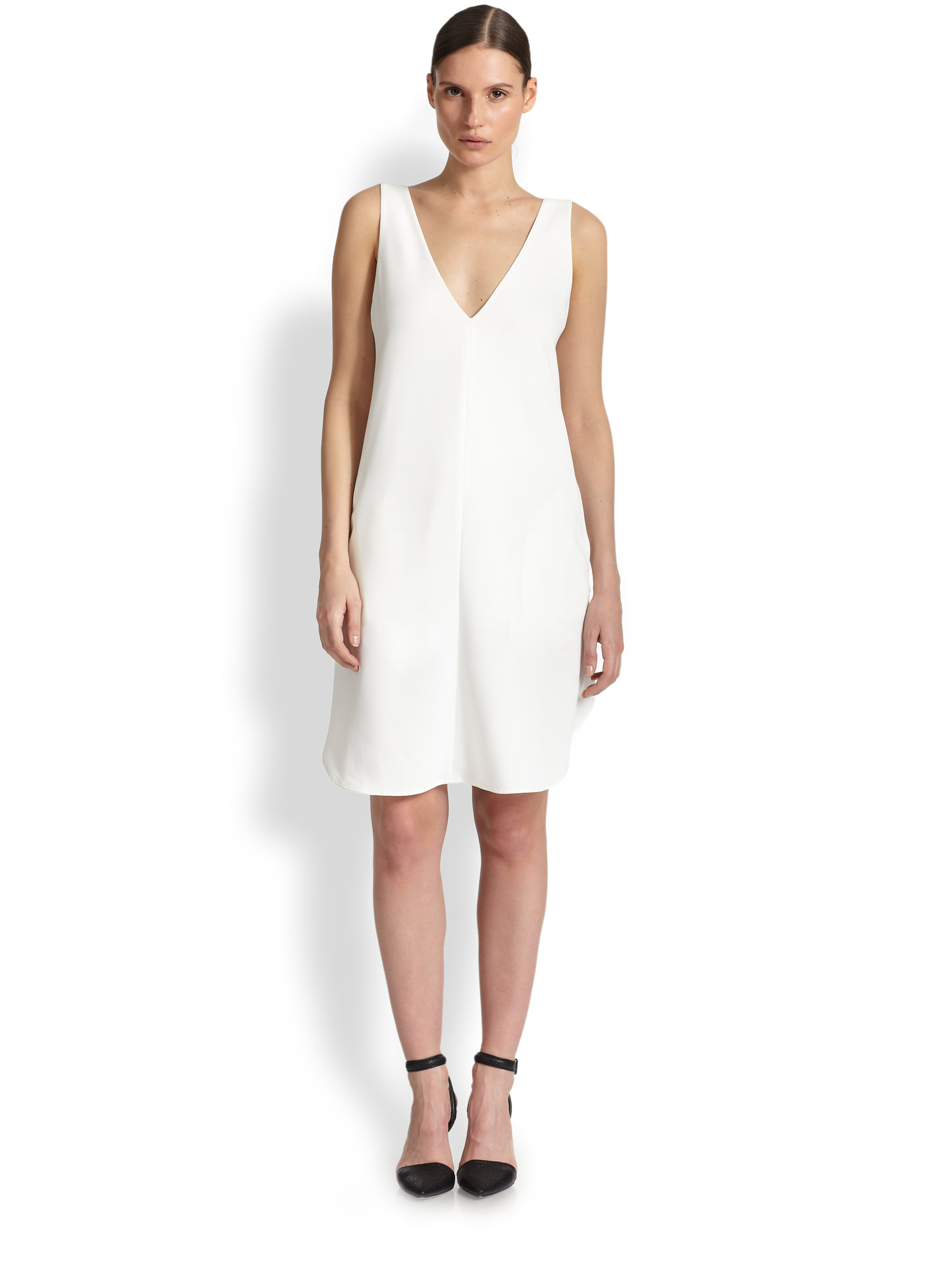 crepe slip dress