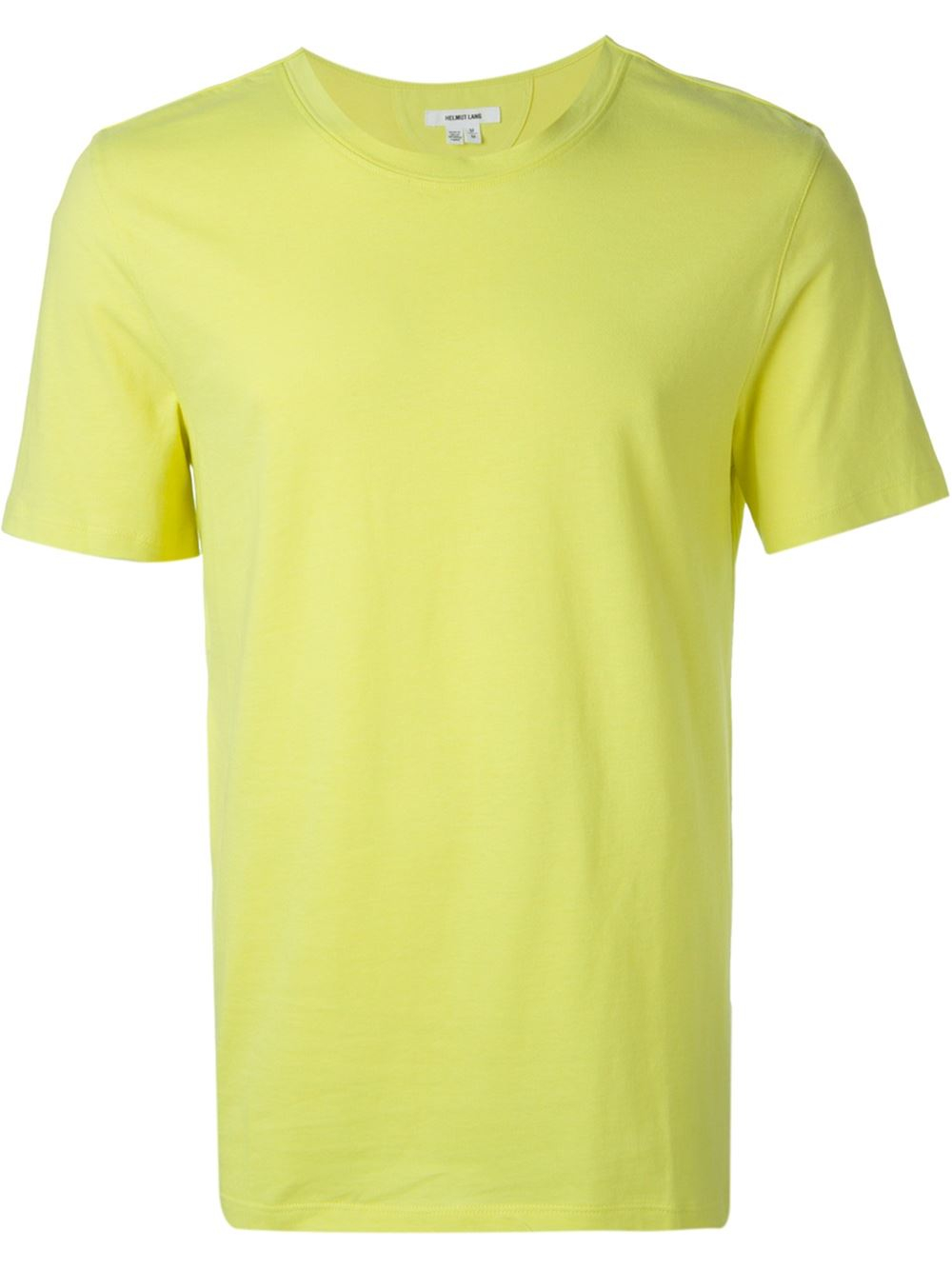 Helmut Lang Crew Neck T-Shirt in Yellow for Men (yellow & orange) | Lyst
