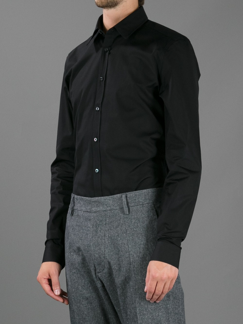 Gucci Button Down Shirt in Black for Men | Lyst