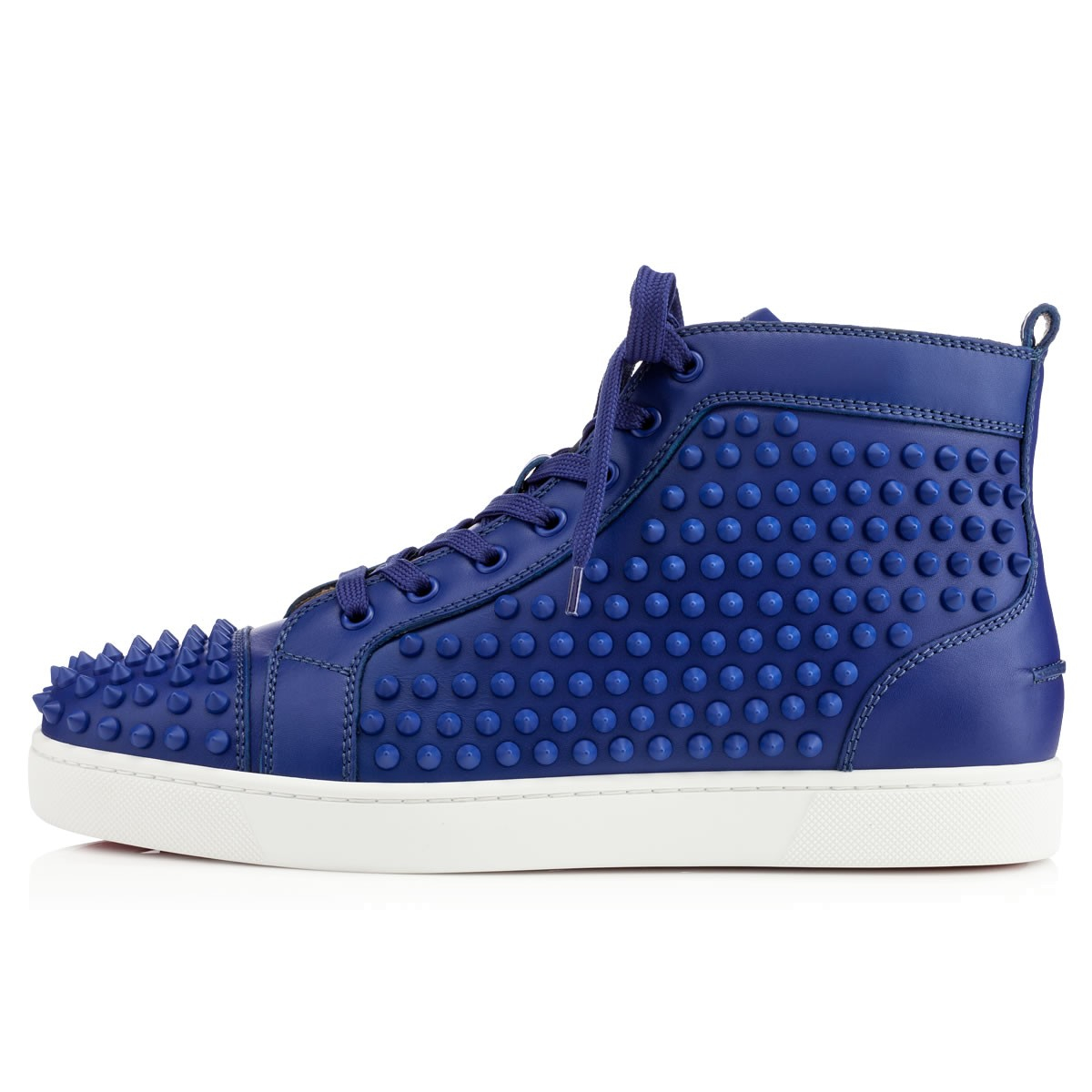 Christian louboutin Louis Spikes Mens Flat in Blue for Men | Lyst