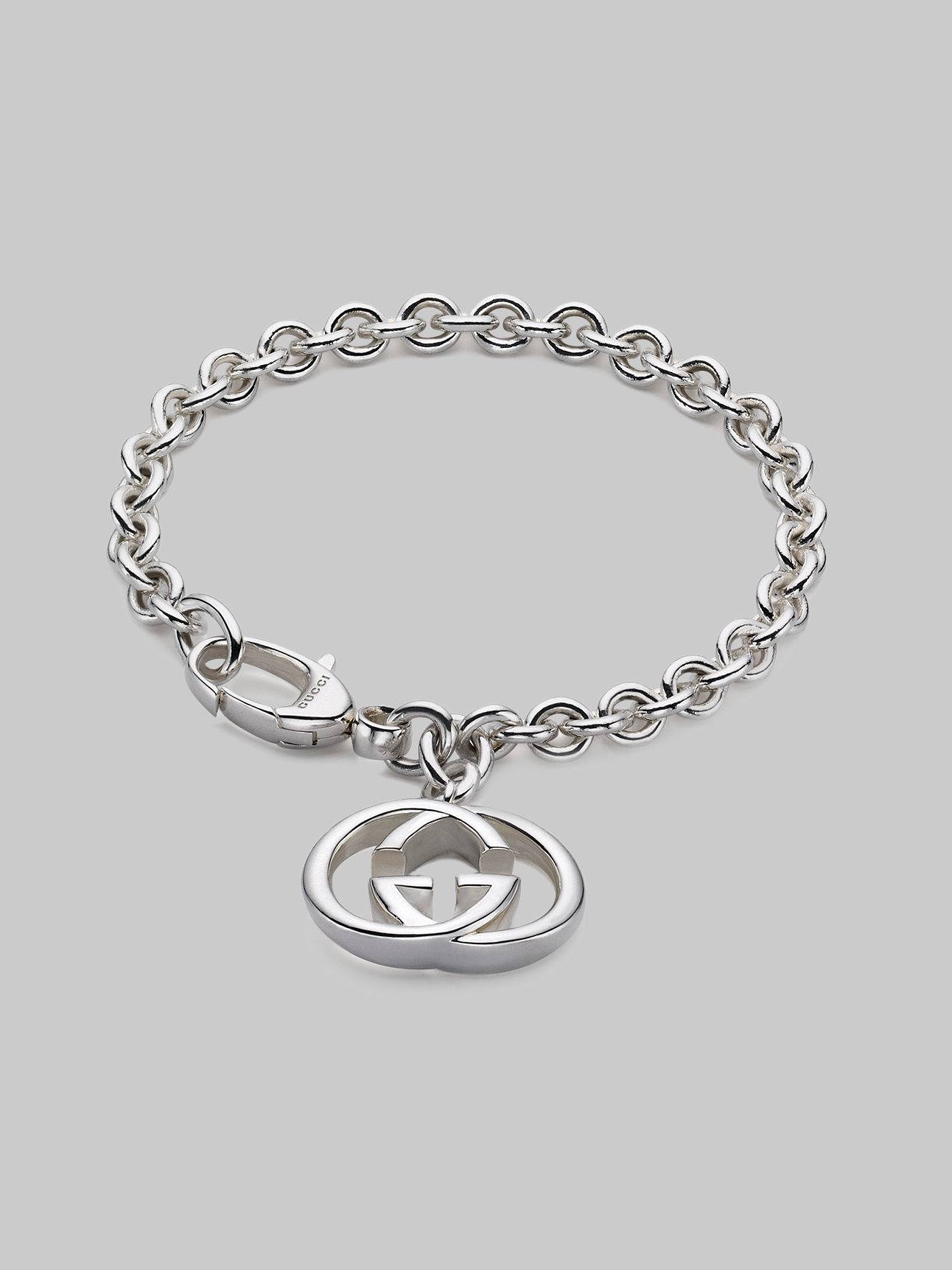 bracelet with double g in silver
