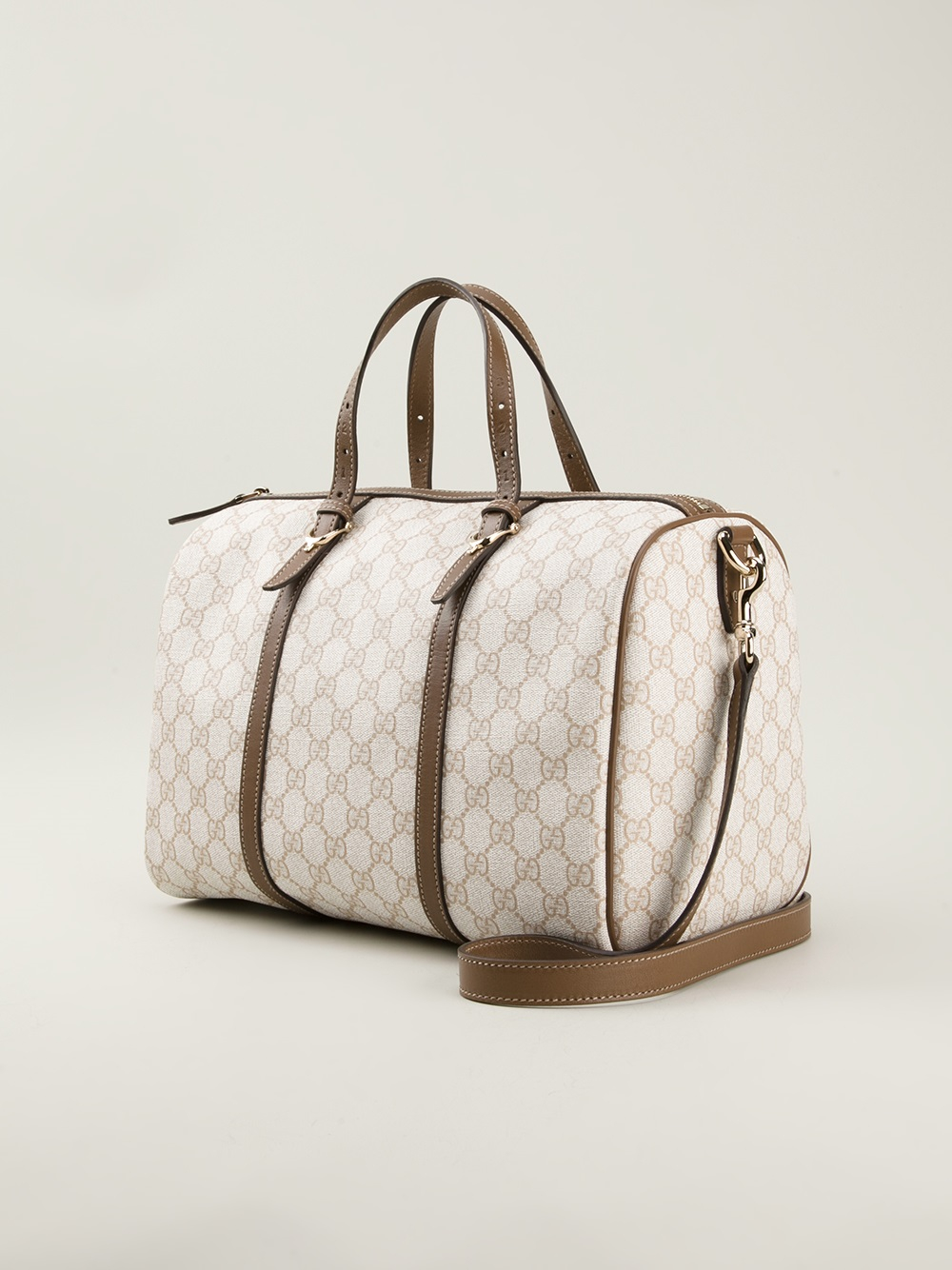 Gucci Boston Bowling Bag in Natural | Lyst