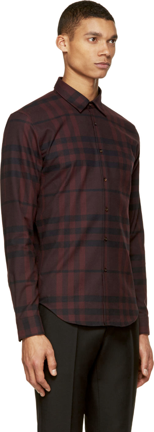 burberry maroon shirt