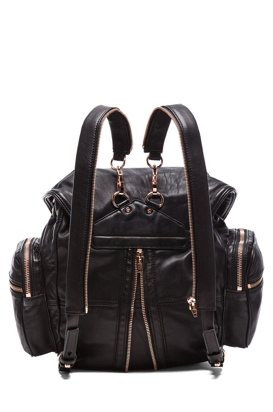 Alexander Wang Leather Marti Backpack with Rose Gold Hardware in Black - Lyst