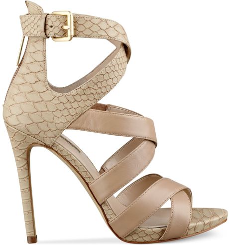 Guess Women's Abby Strappy Dress Sandals in Beige (Natural)