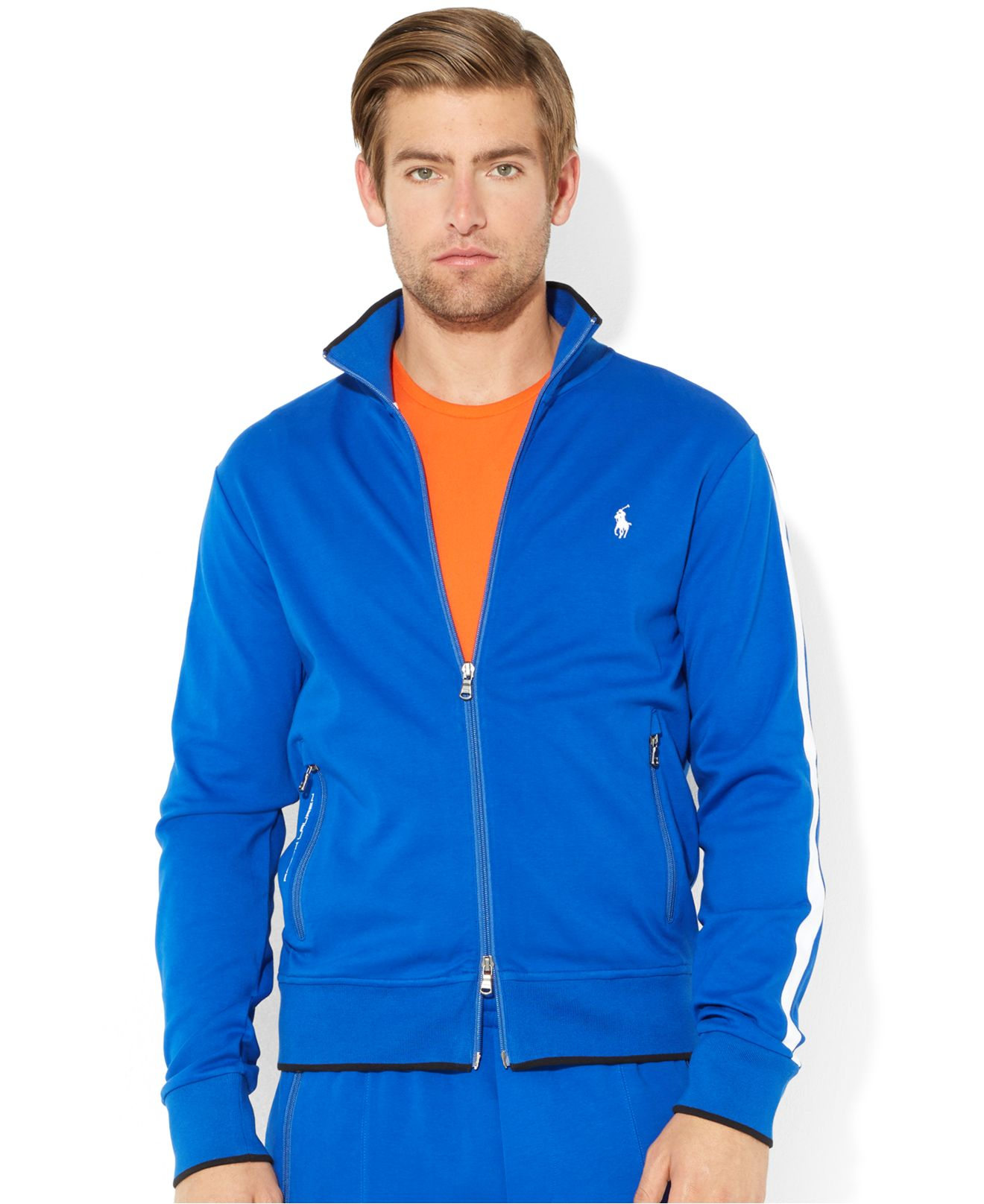 Polo Ralph Lauren Performance Track Jacket in Blue for Men - Lyst