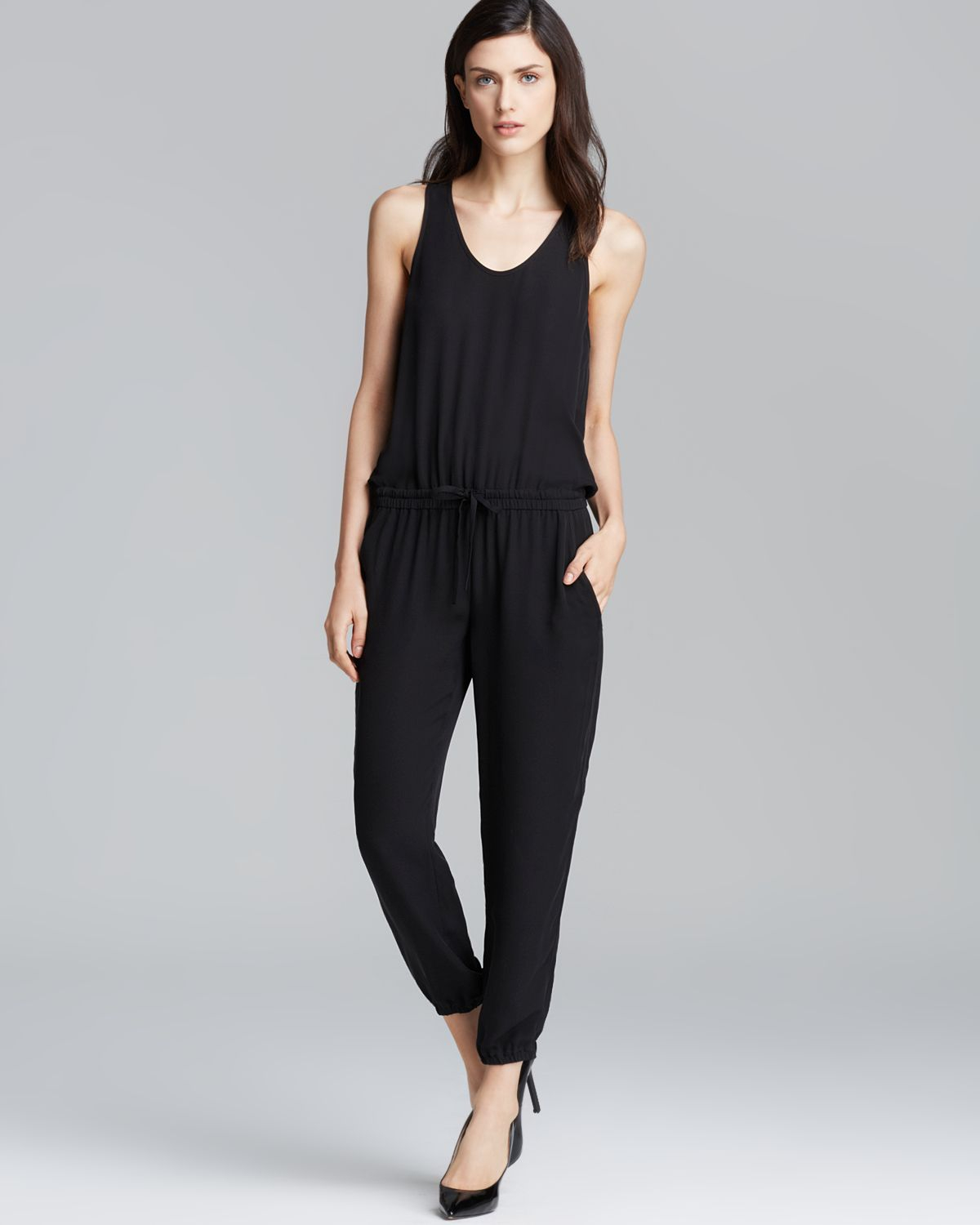 theory black jumpsuit
