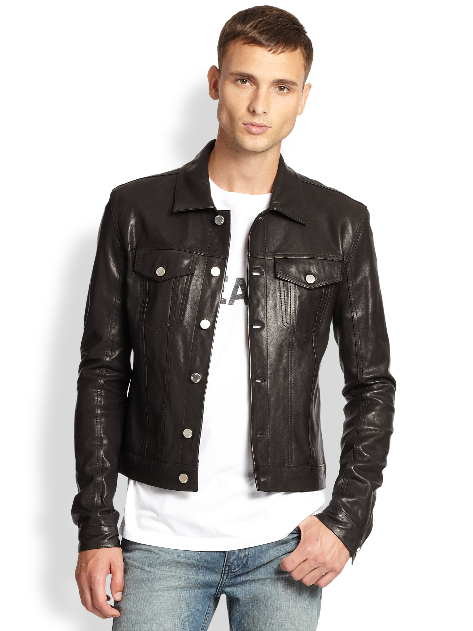 BLK DNM Leather Jacket in Black for Men - Lyst