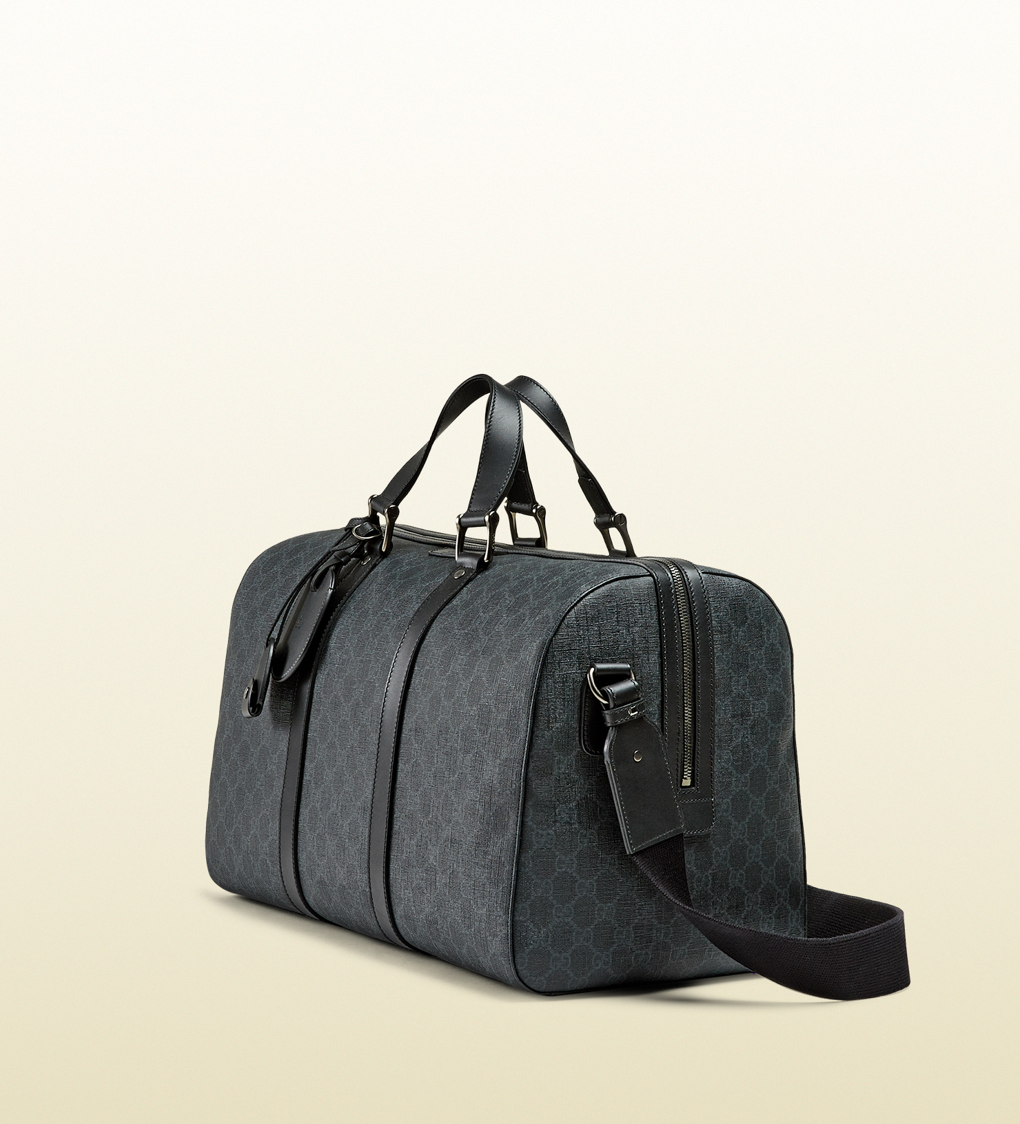 Gucci Black GG Supreme Canvas Night Courrier Carry-On-Duffle at