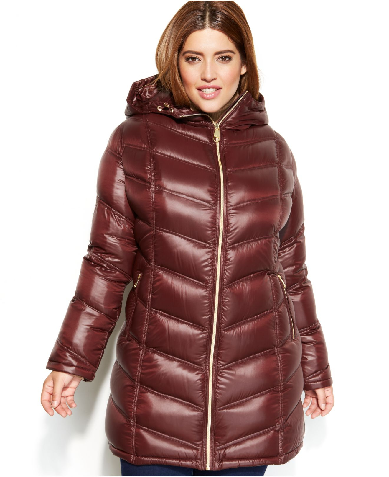 calvin klein plus size packable down jacket