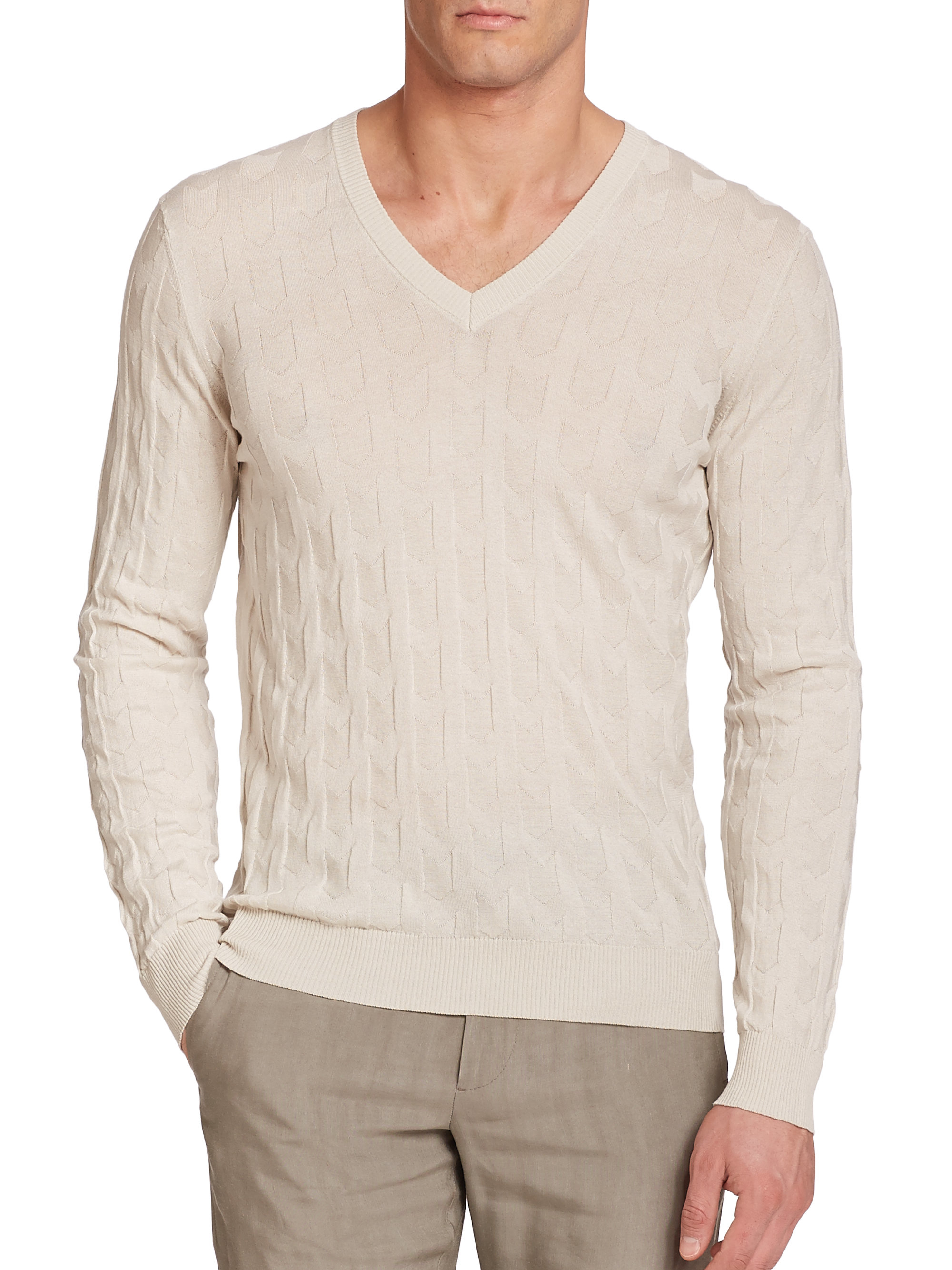 armani v neck sweater