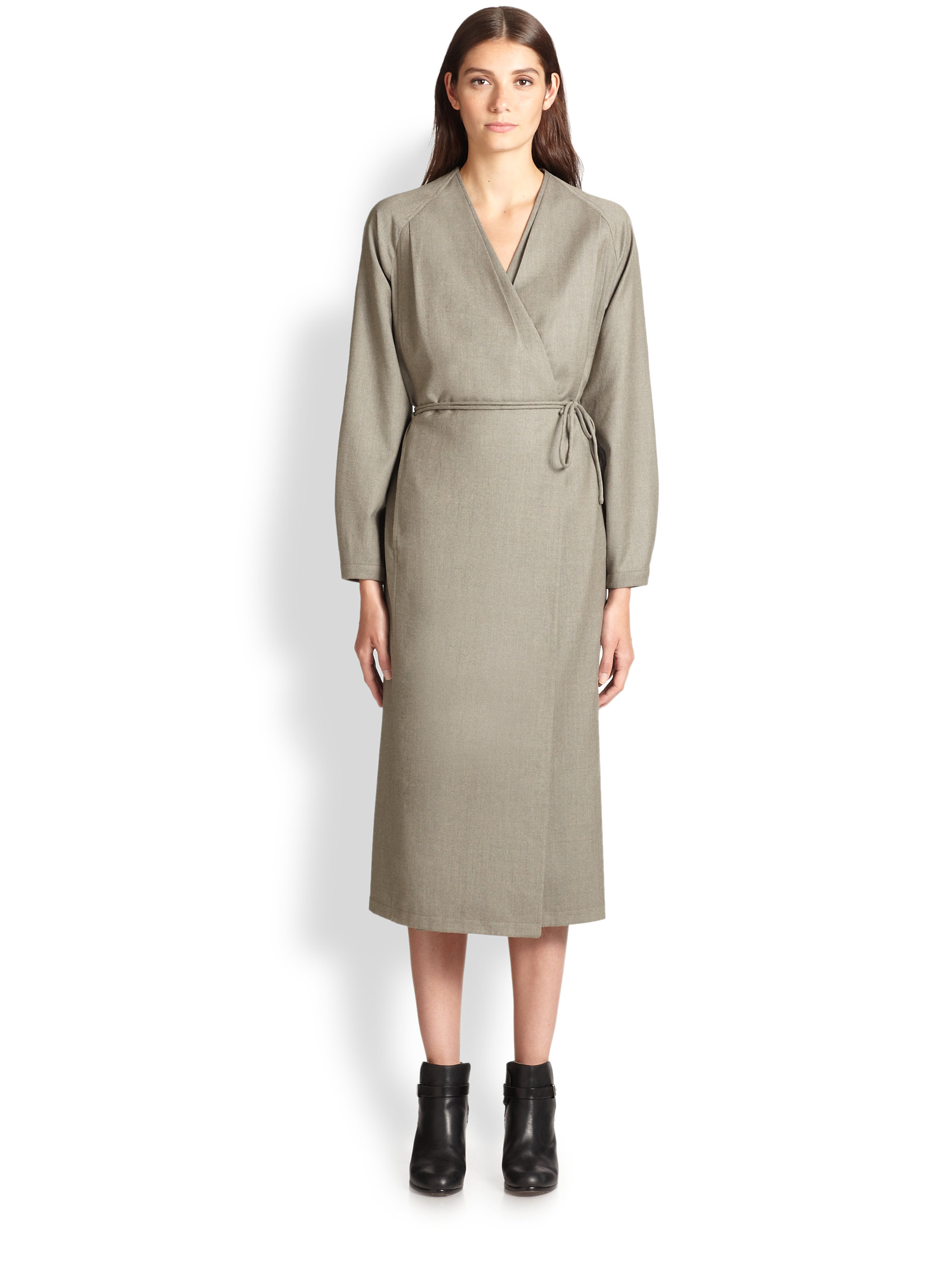 wool wrap dress