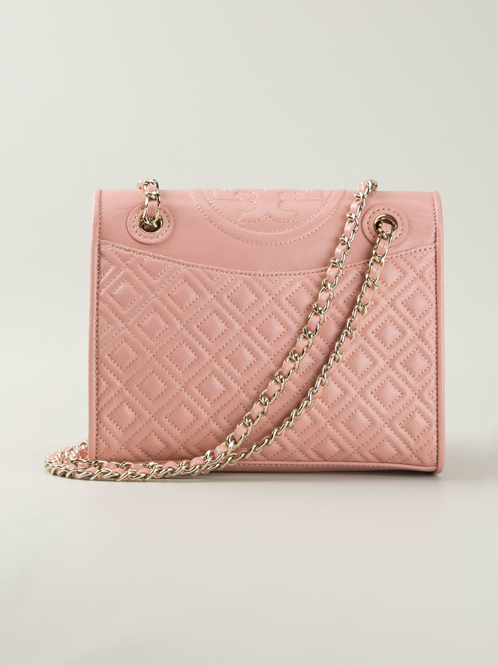 Tory burch Quilted Cross Body Bag in Pink | Lyst