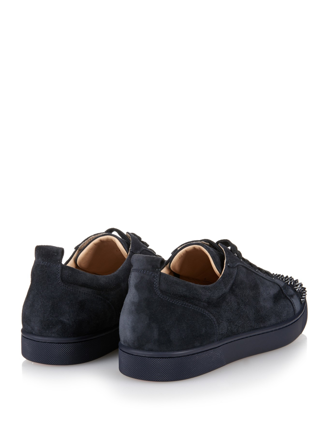 Christian Louboutin Louis Suede Low-Top Sneakers in Blue for Men | Lyst