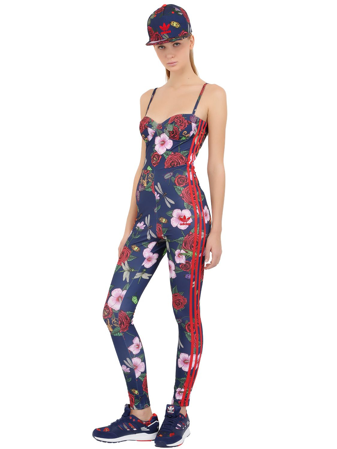 adidas floral jumpsuit