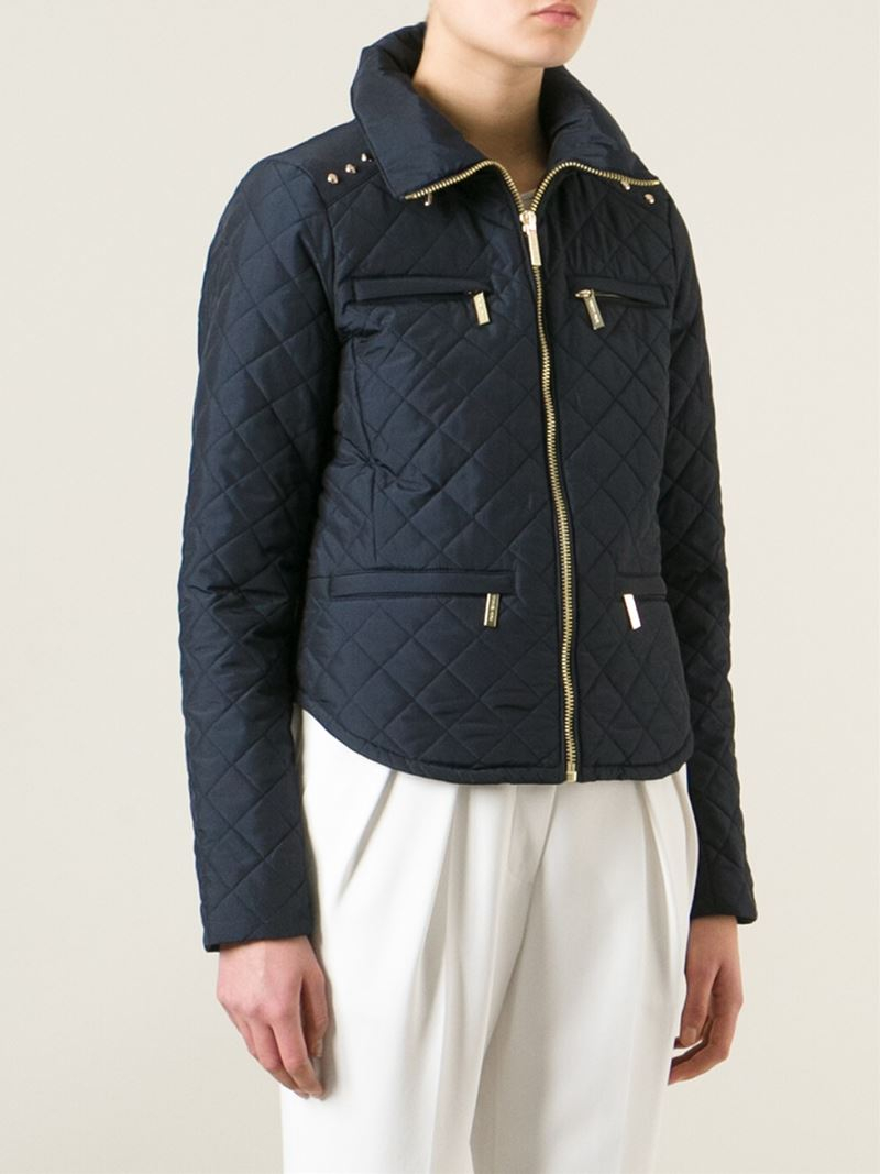 MICHAEL Michael Kors Quilted Jacket in Blue - Lyst
