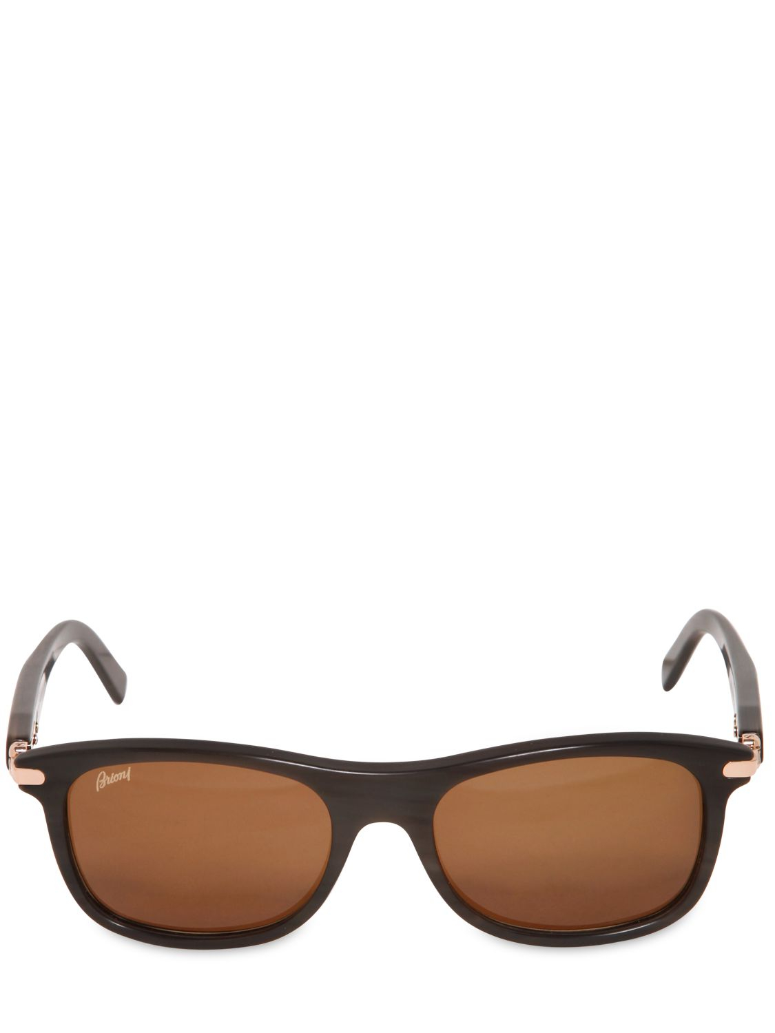 Brioni Handmade Horn Sunglasses in Brown for Men - Lyst