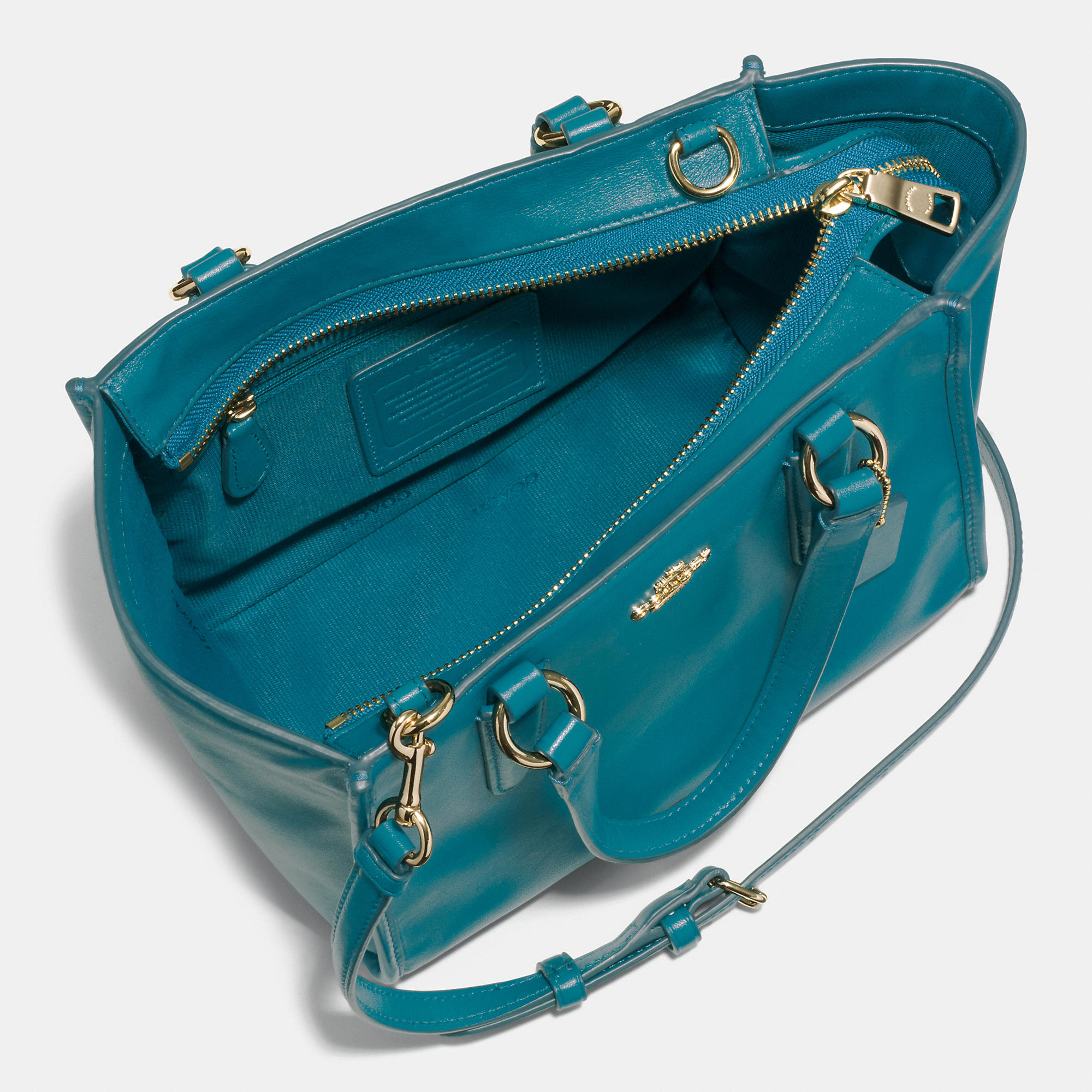 COACH Crosby Mini Carryall In Smooth Leather in Blue - Lyst