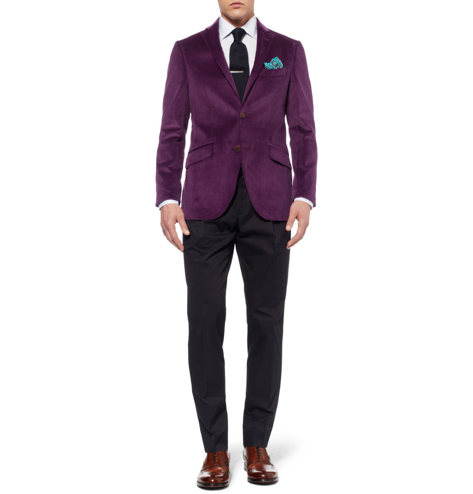 mens purple corduroy blazer