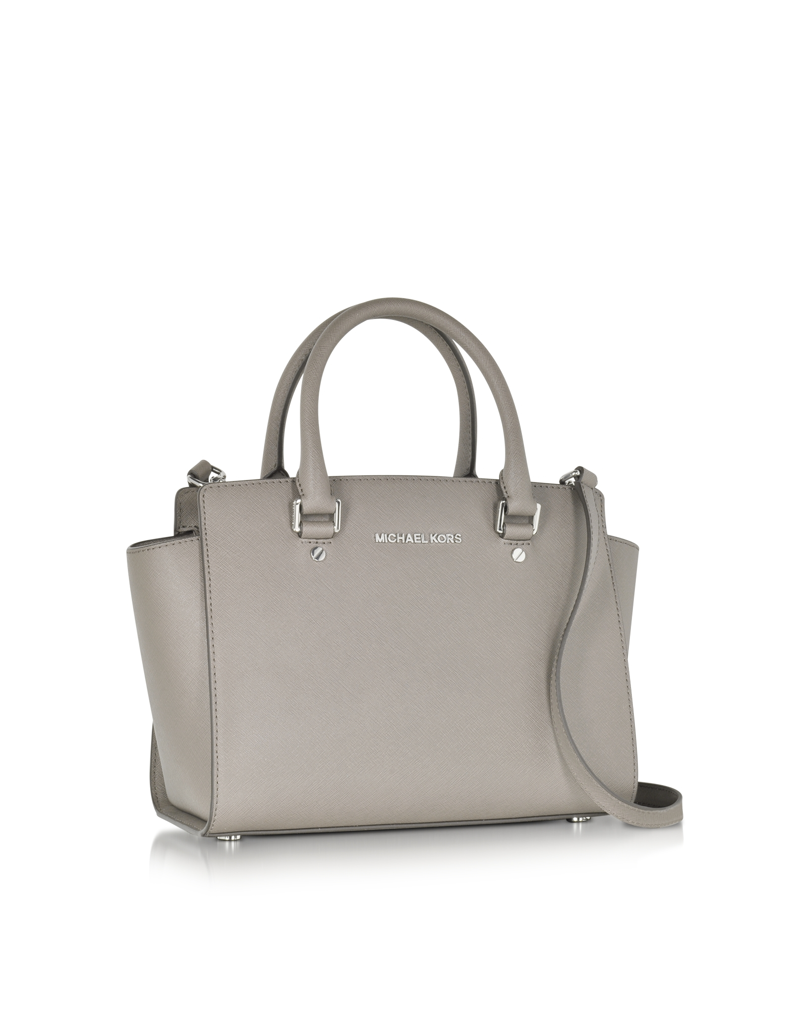 michael kors grey saffiano bag