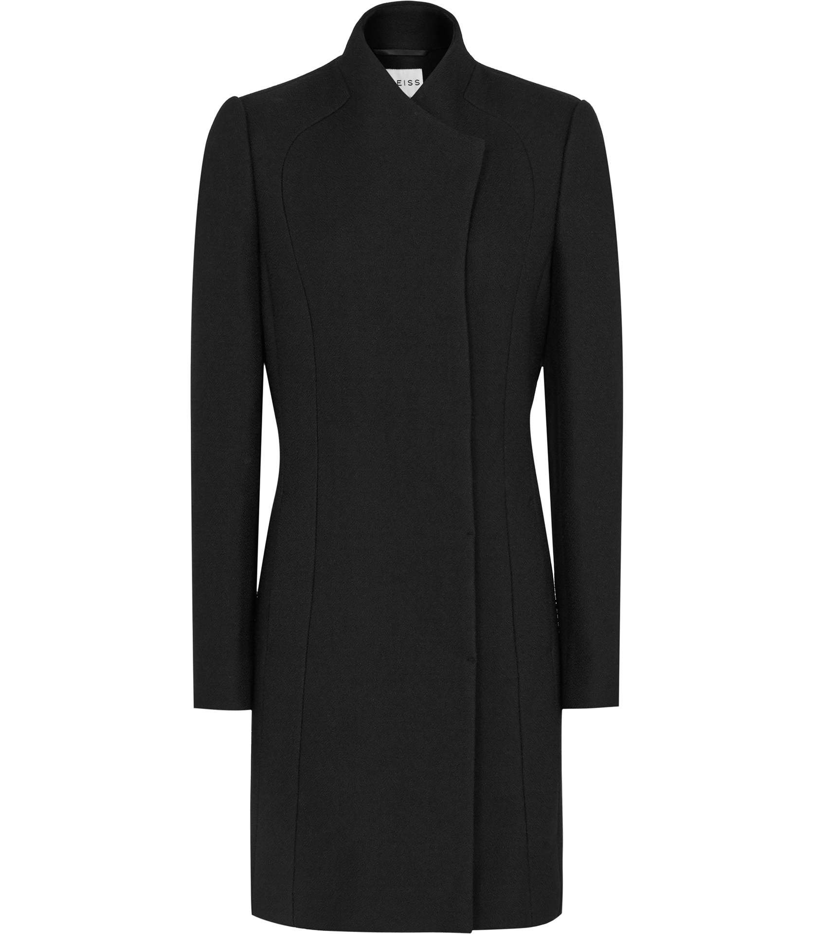 Reiss Melania Highneck Coat in Black Lyst
