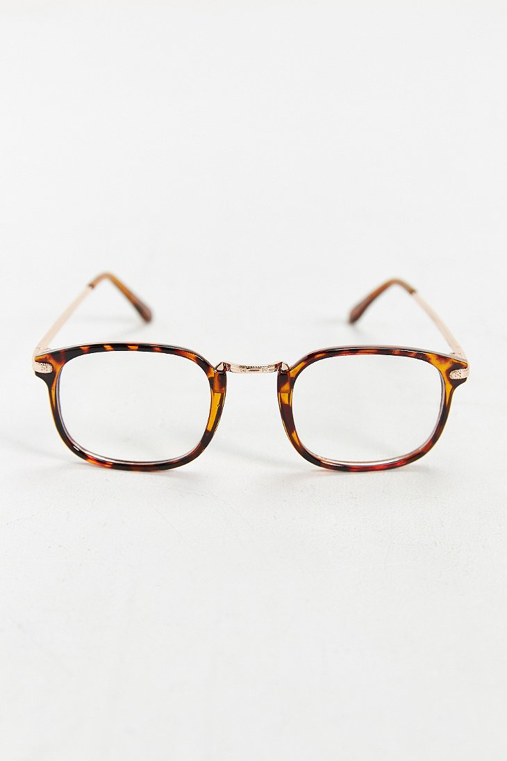 Urban Outfitters Tort Gold Square Readers in Brown for Men