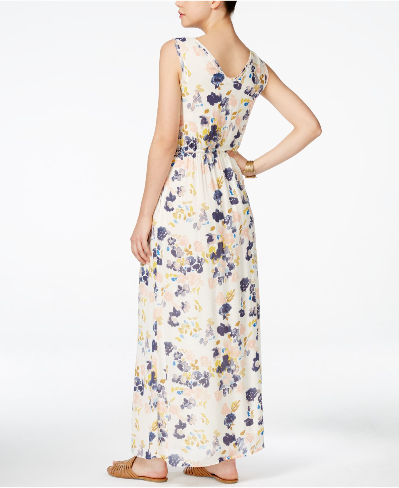 maxi dress with a knot Knot Detail Summer Maxi Dress Navy / XXS