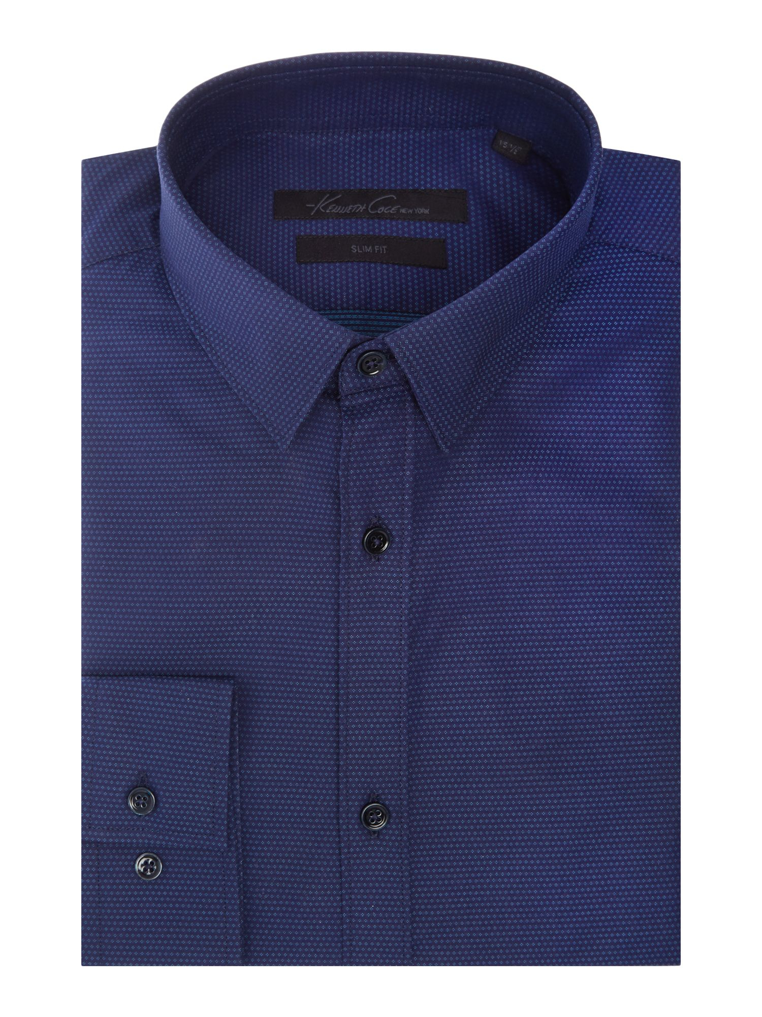 Kenneth cole Dorian Jacquard Shirt in Blue for Men (Midnight) | Lyst