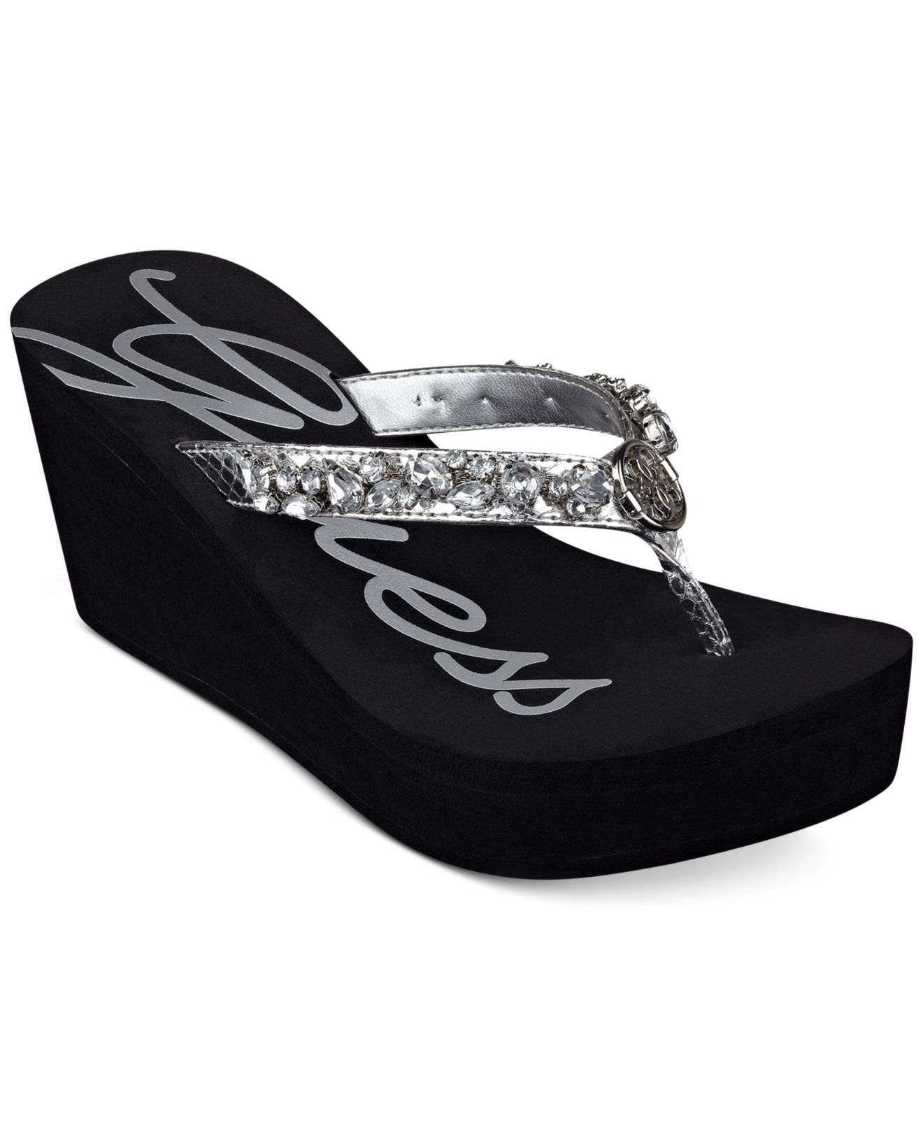 platform wedge flip flops