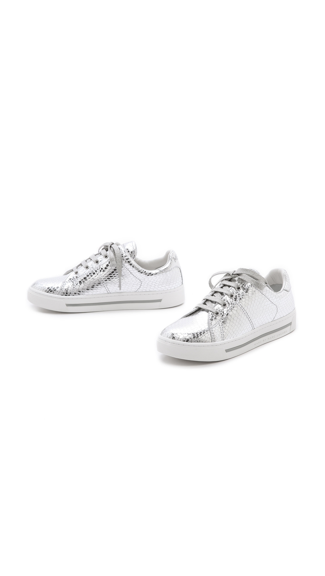 marc jacobs silver sneakers