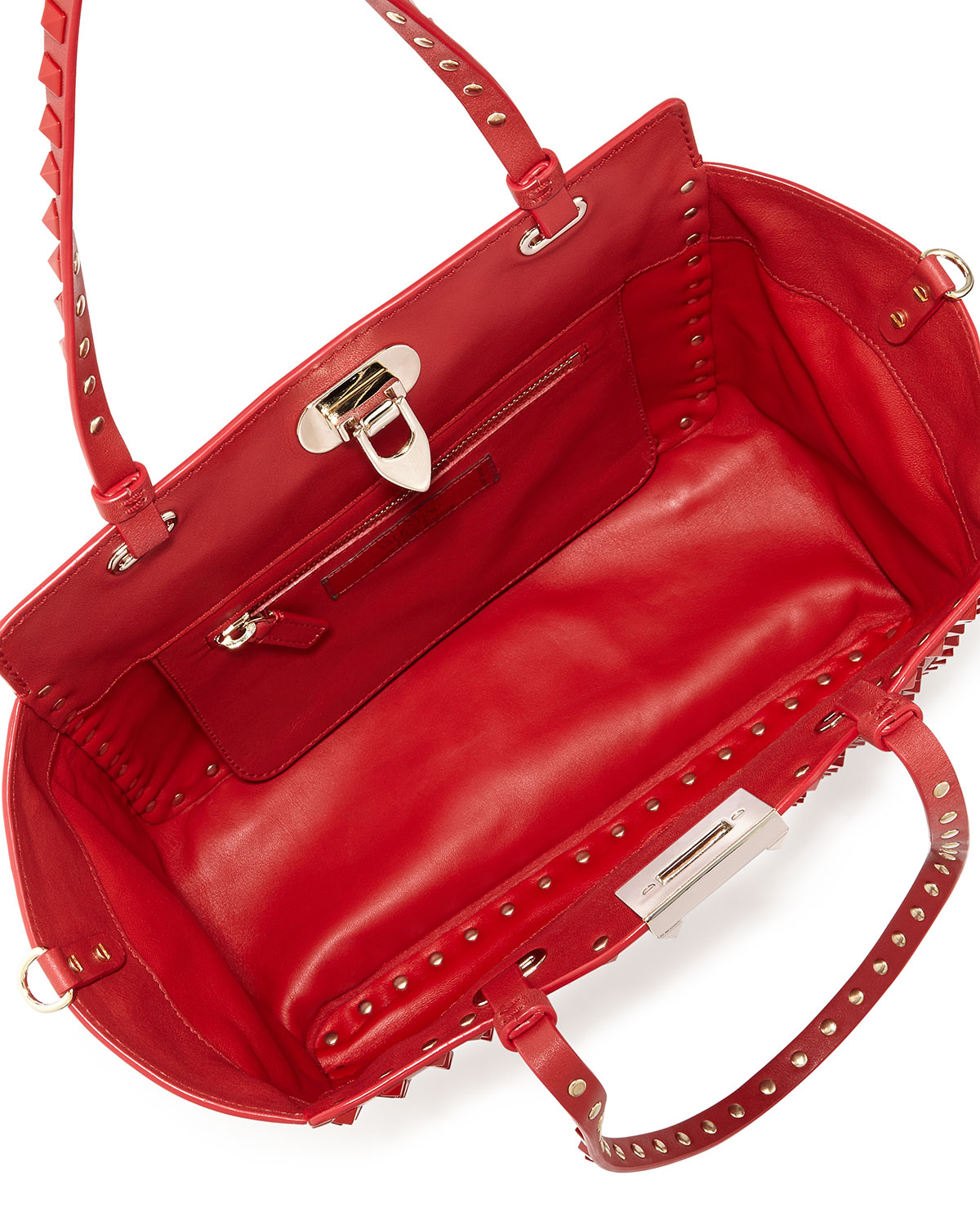red studded purse