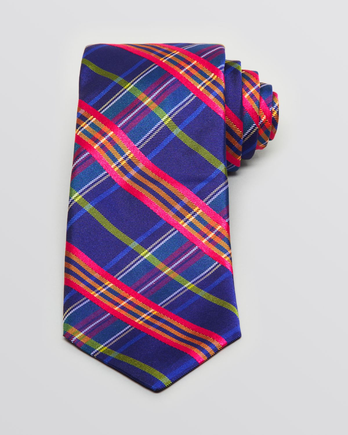 Ted baker Bright Plaid Classic Tie in Blue for Men (Royal Blue/Multi)