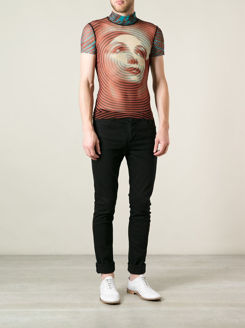 Jean Paul Gaultier Sheer Printed T-Shirt for Men - Lyst