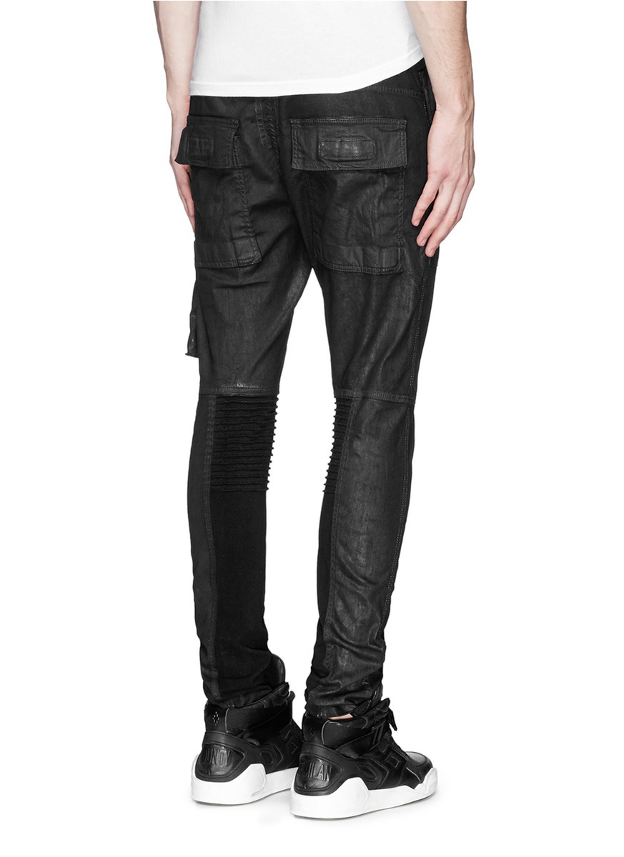 Rick Owens DRKSHDW 'Memphis' Flap Waxed Skinny Jeans in Black for Men | Lyst